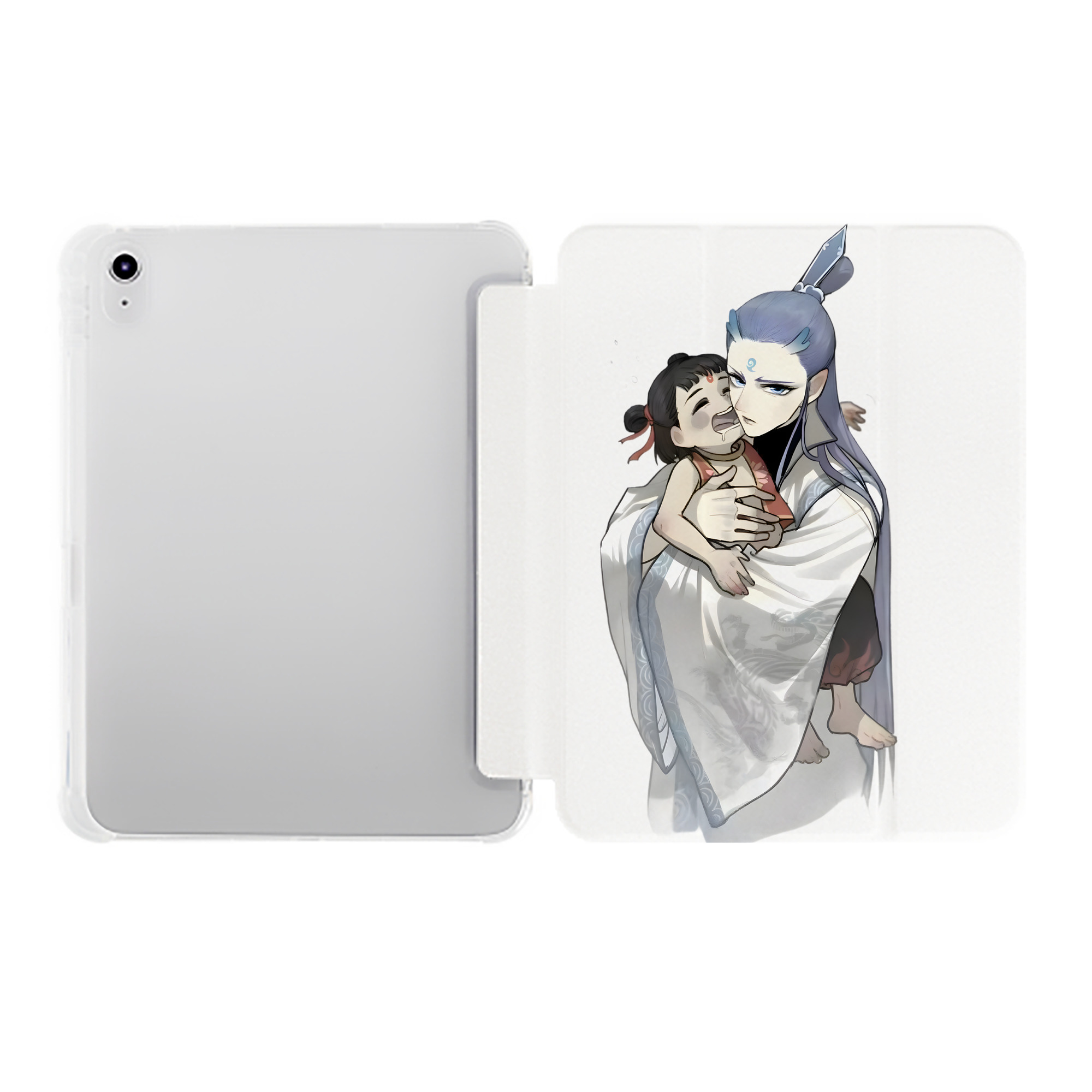 （画像用） Ne Zha 2 ナタ 魔童の大暴れ IPad ケース ペン収納付き 三つ折りスタンド PUレザー×シリコン 対応機種9.5/10.5/10.9インチ